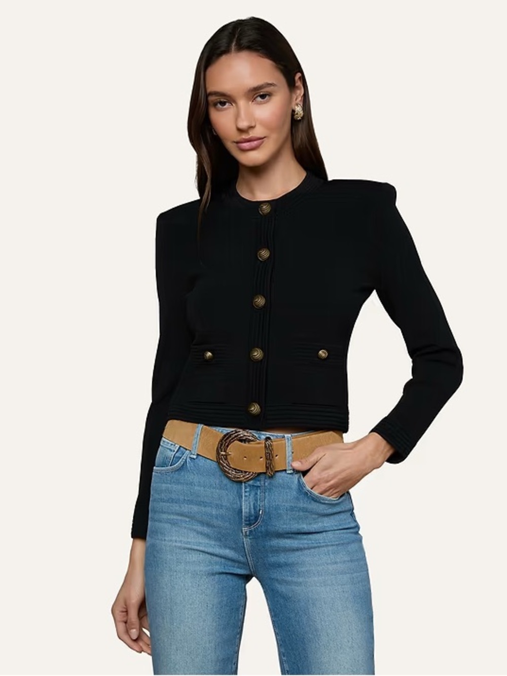 NWT L’AGENCE Patsy Cropped Cardigan